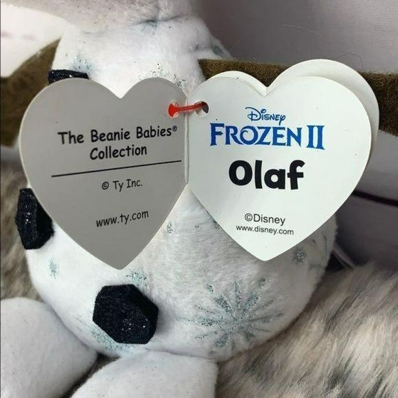 Disney Frozen 2 Ty‎ Sparkle Olaf Beanie baby with snowflakes new with tags 2014 - Picture 6 of 7